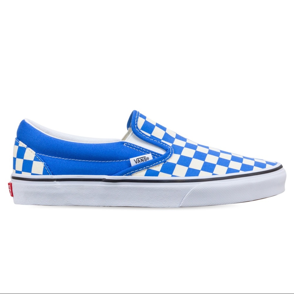 Vans Blue Checkered Slip-On Shoes